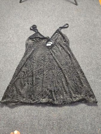 La Senza Lingerie Schwarzes Slipkleid mit Zebramuster
