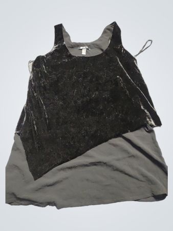 Mango Black Velvet Lagenkleid