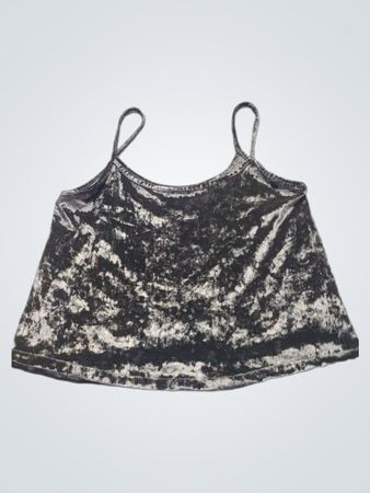 Schwarzes Samt-Cami-Top