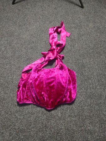 Jaded Rose pinkes Samtoberteil