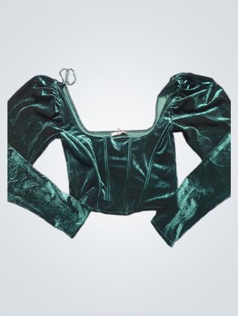 Zara Samt-Korsett-Top
