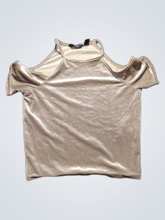 New Look Cold-Shoulder-Samtoberteil