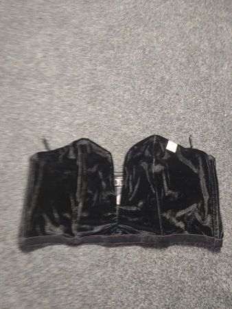 Schwarzes Samt-Bustier