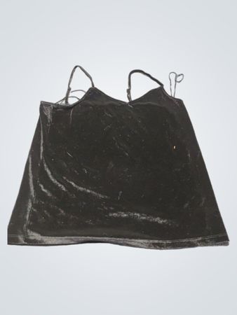 Schwarzes Samt-Cami-Top