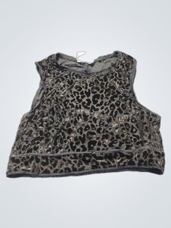 D-XEL Leopardenmuster Samt Croptop