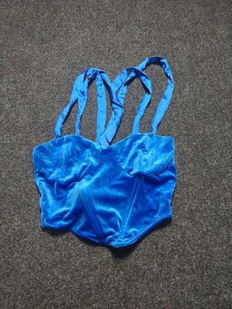 Jaded Rose Blue Velvet Trägertop