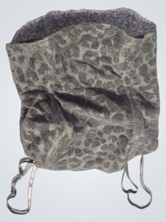Schwarzes Leopardenmuster Rüschen-Camisole