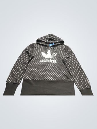 Felpa con cappuccio Adidas con stampa a pois