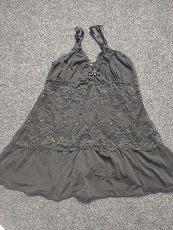 Black lace chemise