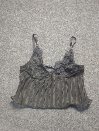 Black Lace Trim Cami Top
