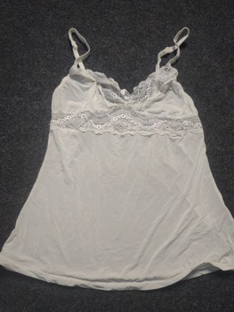 White lace trim camisole