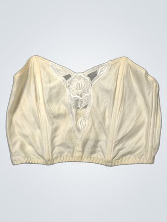 Corsetto bianco con dettaglio floreale