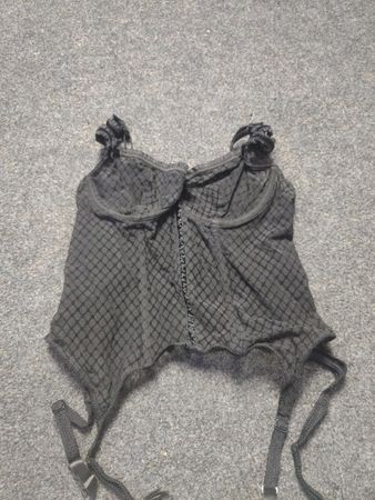 Black Corset Top with Garters