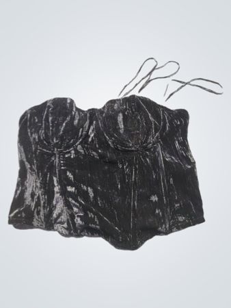 Corset noir en velours