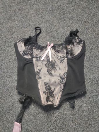 Black Corset with Lace Detail