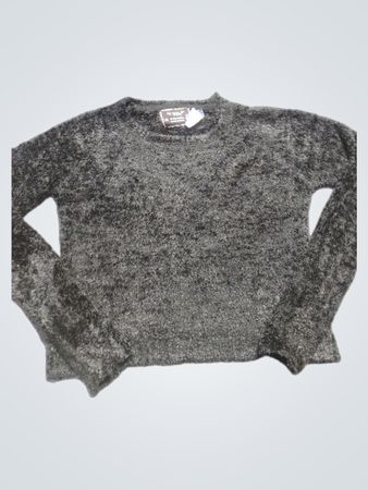 Black Fuzzy Long Sleeve Sweater