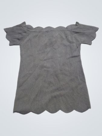 Lipsy London Black Off-Shoulder Scalloped Knit Top