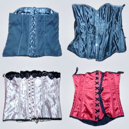 Corset Bundle 7pcs Velvet Lace Satin Mix Overbust LaceUp Bustier Tops
