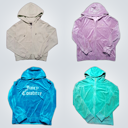 Juicy Couture Hoodie Bundle 10 Pc Velour & Rhinestone Logo Sweatshirts Lot