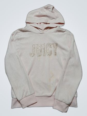 Juicy Couture Pink Rhinestone Logo Hoodie