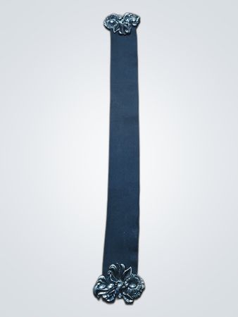 Black Belt with Floral Buckle