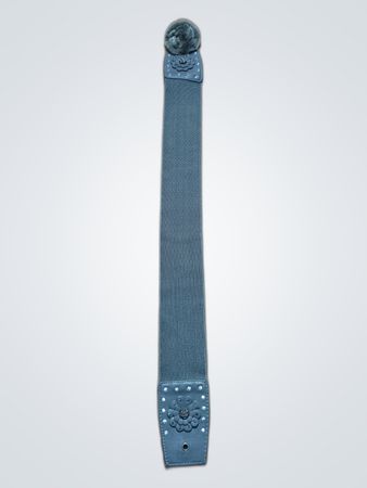 Gray Guitar Strap with Studded Ends
