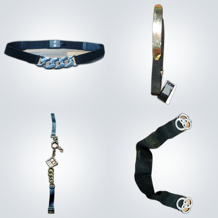 Leather Belts with Metal Hardware