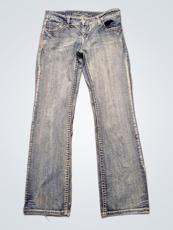 Jeans flare adornados Y2k