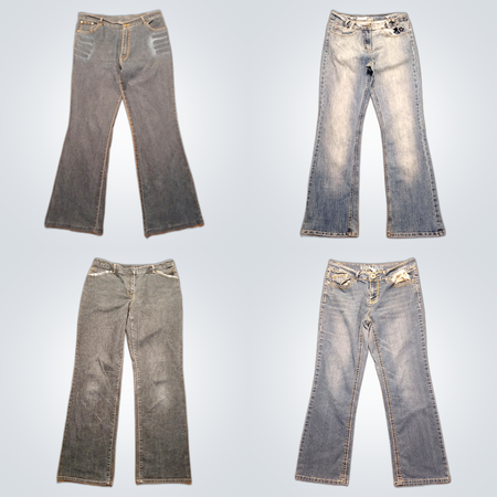 Embellish bootcut jeans