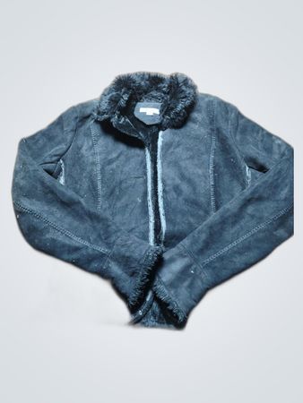 Coldwater Creek Black Faux Fur Jacket