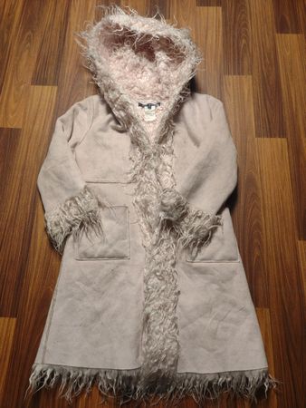 Lululemon Beige Fur Trimmed Hooded Coat