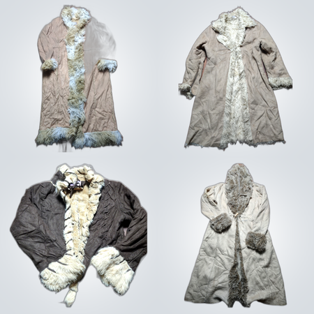 Y2K Fur Trim Coats