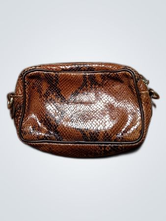 Brown Snakeskin Pouch