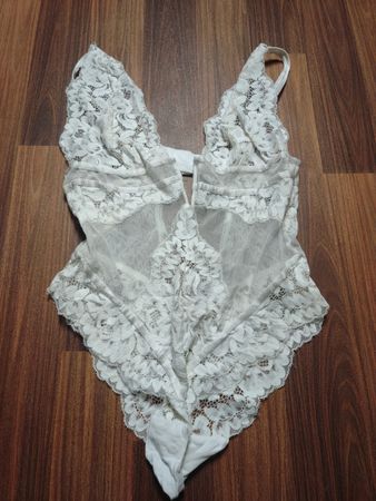 White Lace Bustier Bodysuit