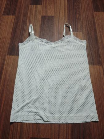 Women's White Polka Dot Camisole