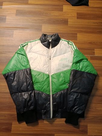 Adidas Green White Black Bomber Jacket