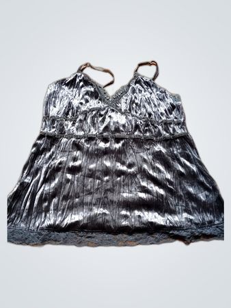 Inspire Silver Lace Trim Camisole