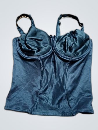 Unbranded Black Satin Bustier Top