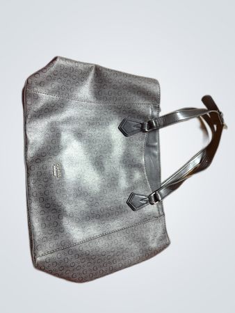 Guess Black Monogram Tote Handbag