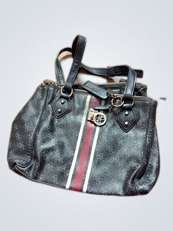 Guess Black Monogram Small Handbag