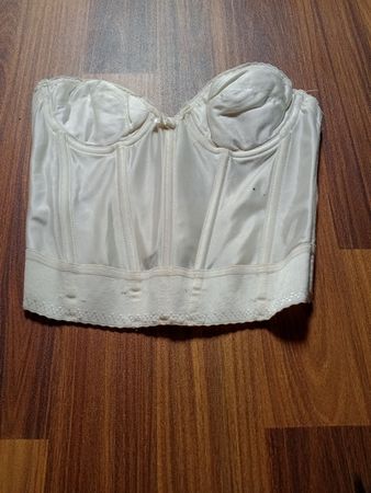 Unbranded White Satin Bustier Top
