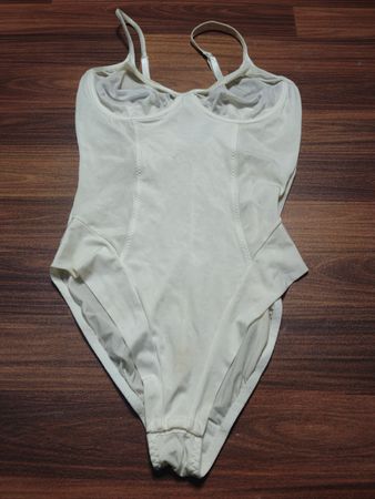 White Sheer Bustier Bodysuit