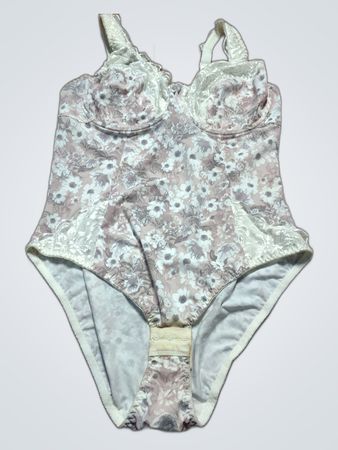 Lace Trim Floral Camisole Bodysuit