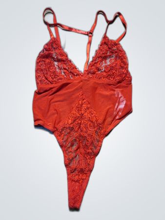 Red Lace Bodysuit
