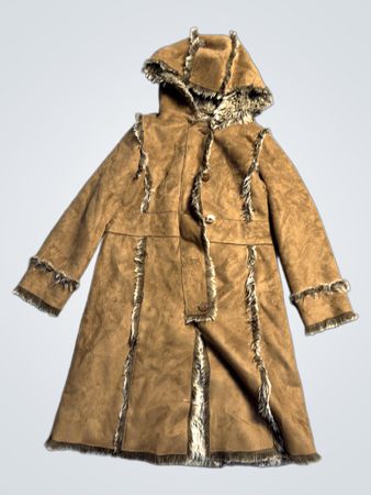 Marks & Spencer Brown Faux Fur Trimmed Coat