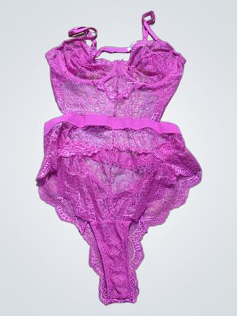 Ann Summers Purple Lace Teddy Bodysuit