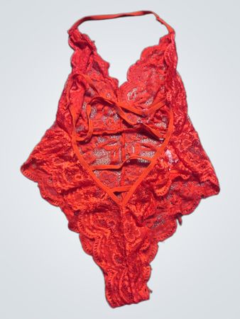 Red Lace Bodysuit