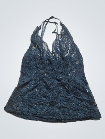 Black Lace Halter Top