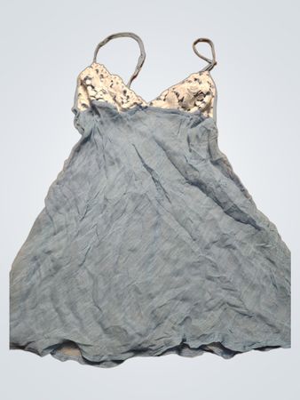 Gray Lace-Trimmed Chemise
