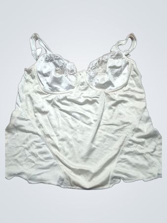 White Camisole with Lace Trim